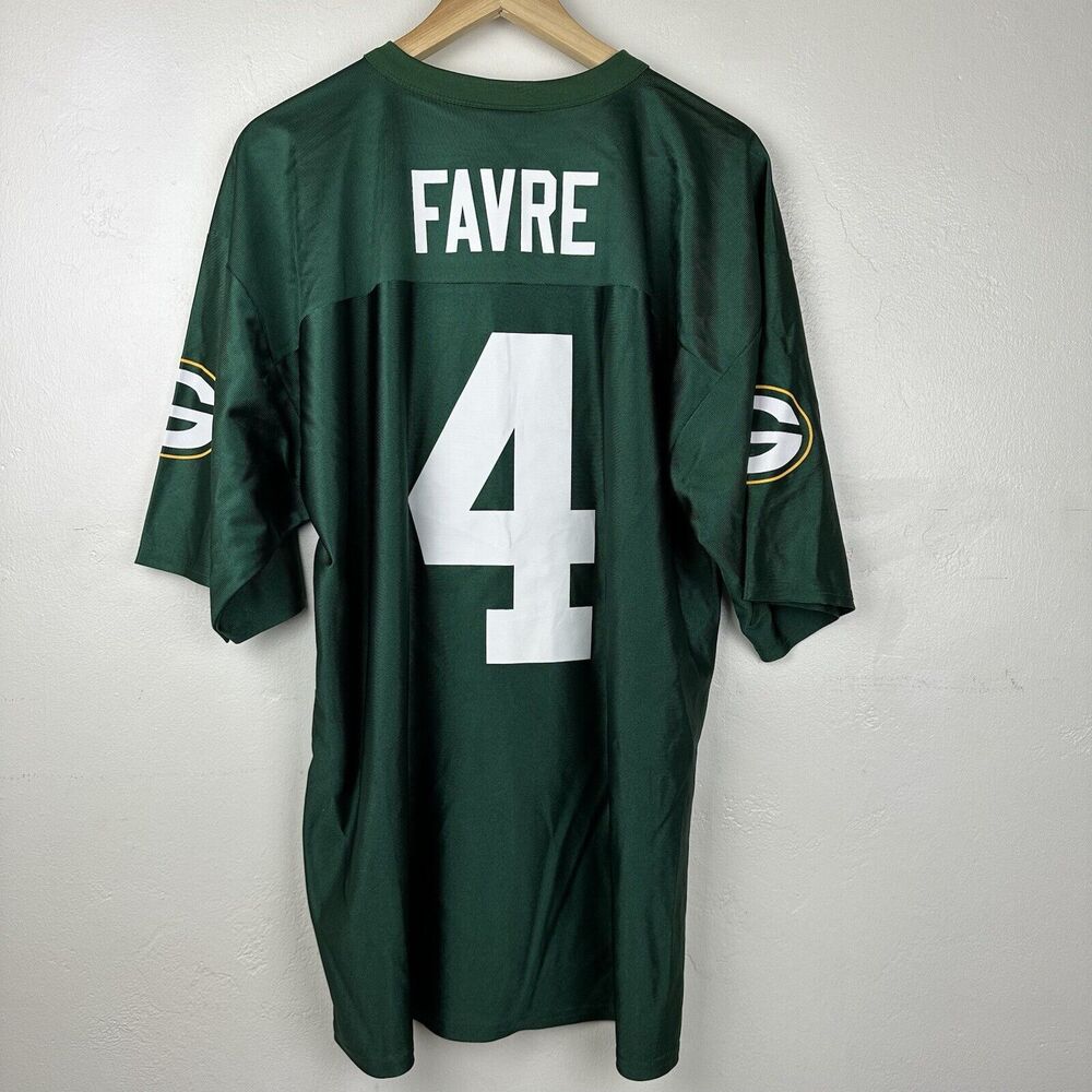 NFL Players Green Bay Packers Brett‎ Favre #4 Jersey Men's Size Large Football